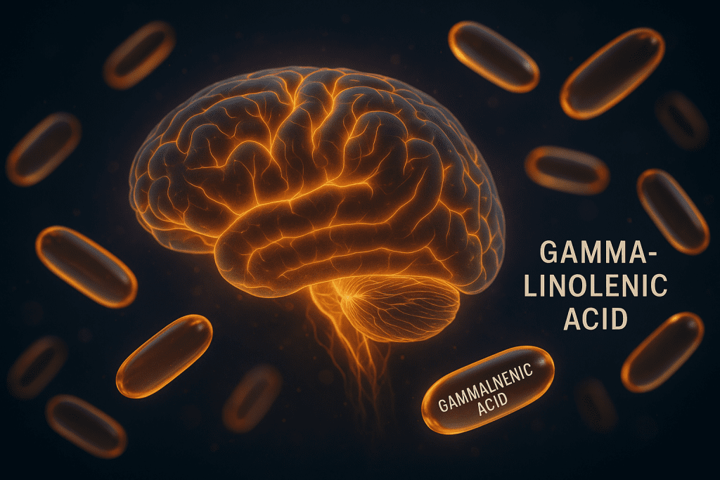 Gamma-linolenic acid supplement and brain neural pathways visualization