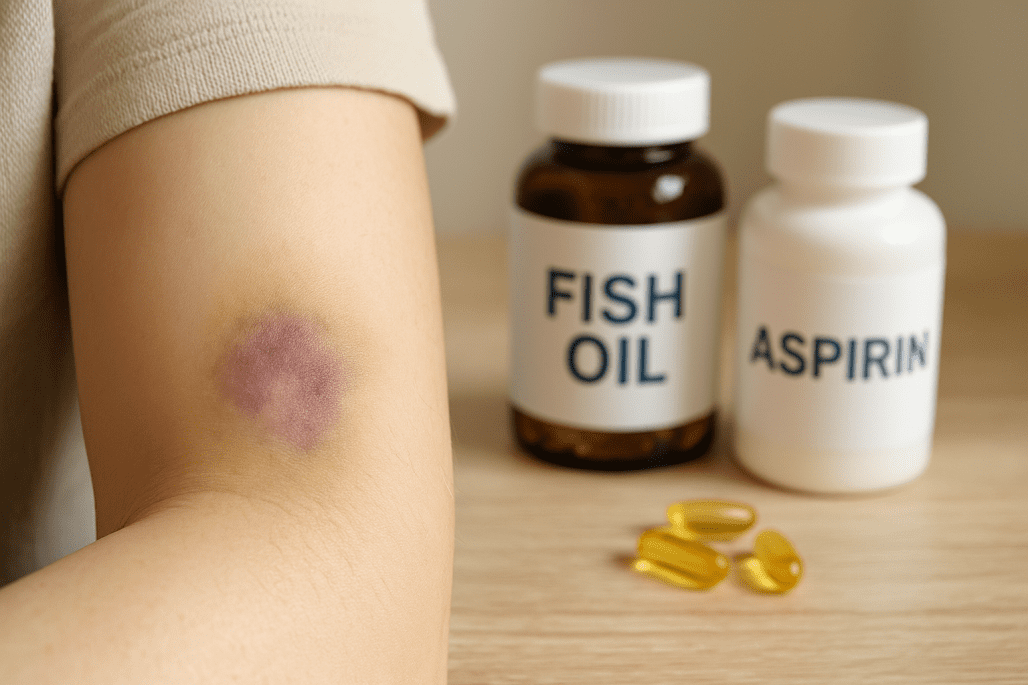 Fish Oil and Aspirin Bruising Risk | Useful Vitamins