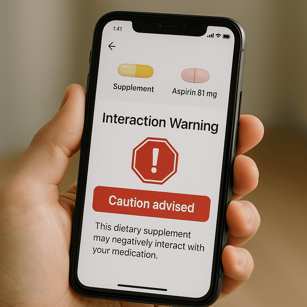 side effect logger warning about drug nutrient reaction