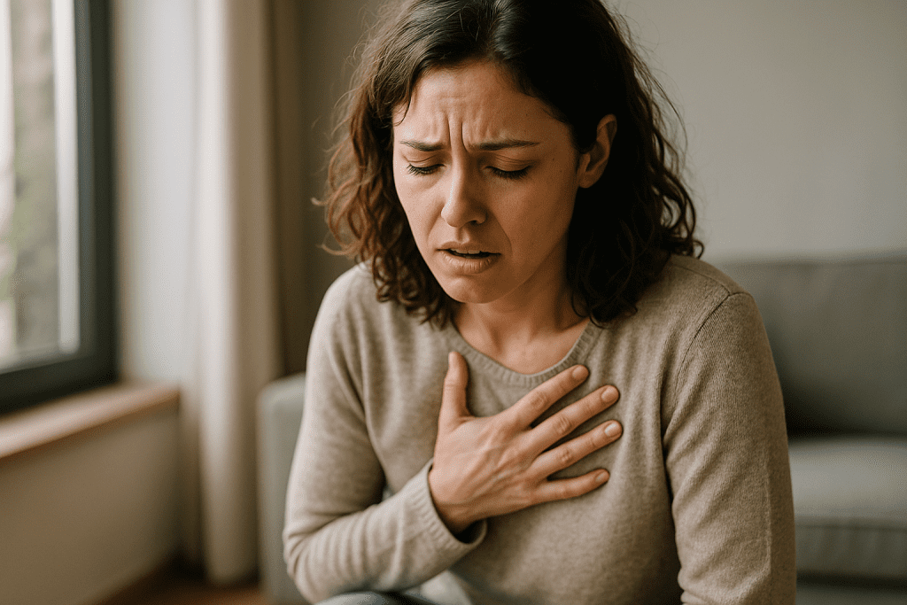 Woman Experiencing Anxiety Symptoms