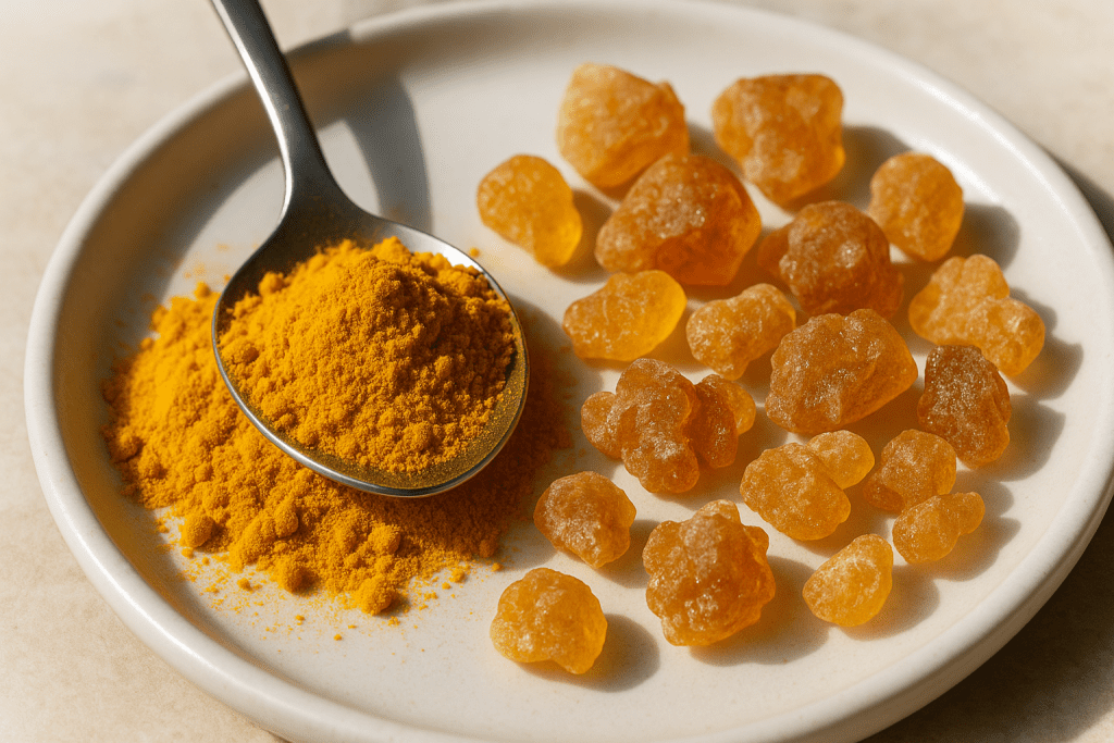 Curcumin powder and Boswellia resin for arthritis supplements