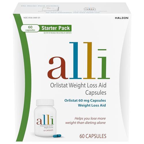 Alli Weight Loss Aid, Orlistat 60 mg, 60 Count
