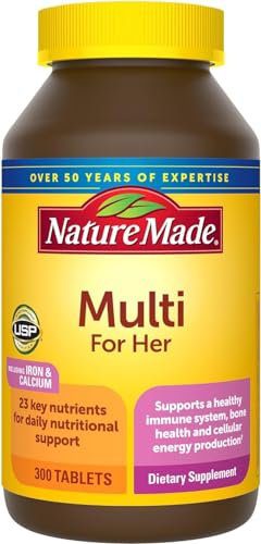 Nature Made Women's Multivitamin Tablets, 300 Count for Daily Nutritional Support