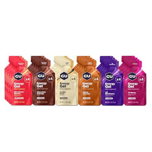 GU Energy, Original Energy Gels, Assorted Flavors - 24 Count