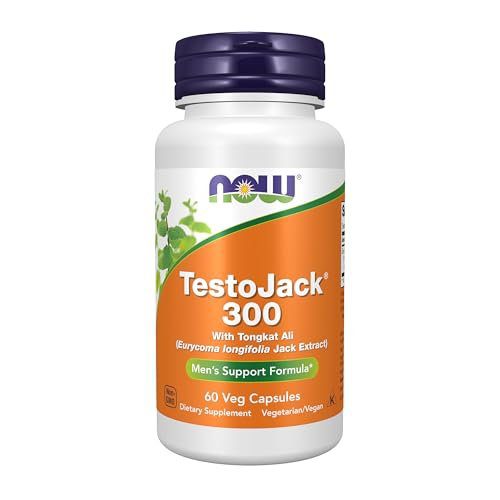 NOW Foods Supplements, TestoJack 300™ with 300 mg of Tonkat Ali (Eurycoma longifolia Jack Extract), 60 Veg Capsules