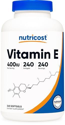 Nutricost Vitamin E 400 IU, 240 Softgel Capsules - Gluten Free, Non-GMO