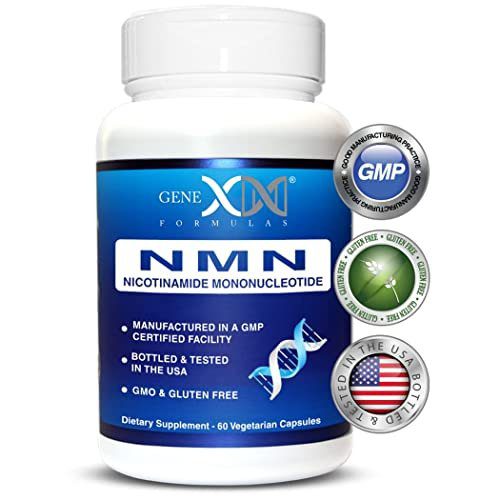 Genex Formulas NMN 250mg - Stabilized Form (60 Capsules), 99% Pure Supplement Capsules for Increased NAD Levels, DNA Repair, & Healthy Aging, GMP Certified