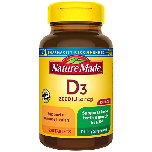 Nature Made Vitamin D3 2000 IU, 220 Tablets