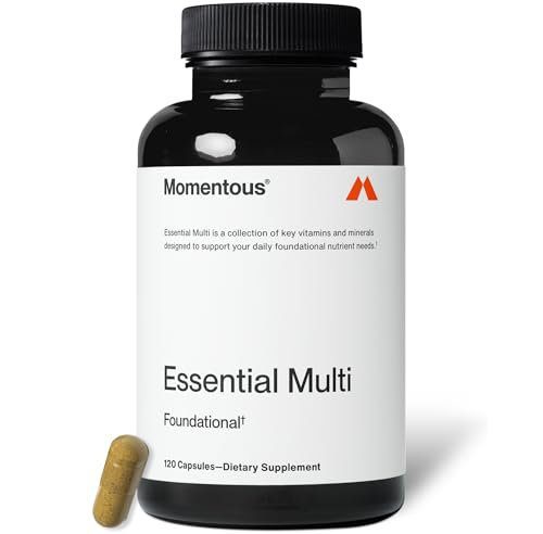 Momentous Essential Multivitamin for Women & Men - Complete Vitamin & Mineral Complex for Athletes & Wellness Enthusiasts - GMO & Gluten Free - NSF Certified for Sport - 30 Servings