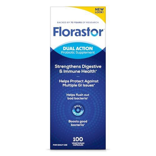 Florastor Daily Probiotic Supplement, 250 mg, 50 Capsules