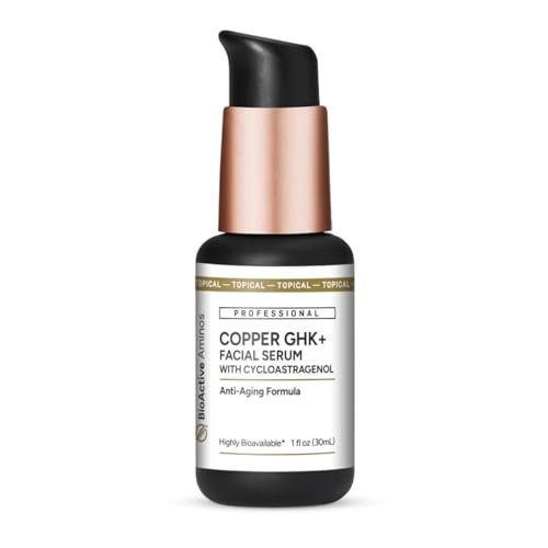 Quicksilver Scientific Copper GHK+ Facial Serum with Cycloastragenol - Copper Peptide Serum for Healthy Skin Support - Smooth Complexion & Glow - Gluten-Free, Vegan & Non-GMO - 1 fl oz