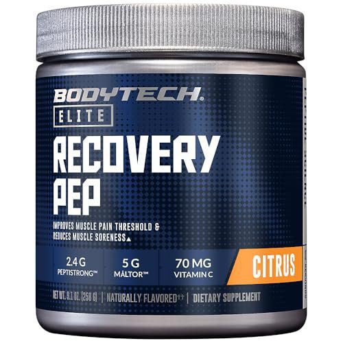BodyTech Elite Recovery Pep a Peptides Powder with 2.4g PeptiStrong - Citrus (9.1 oz./30 Servings)