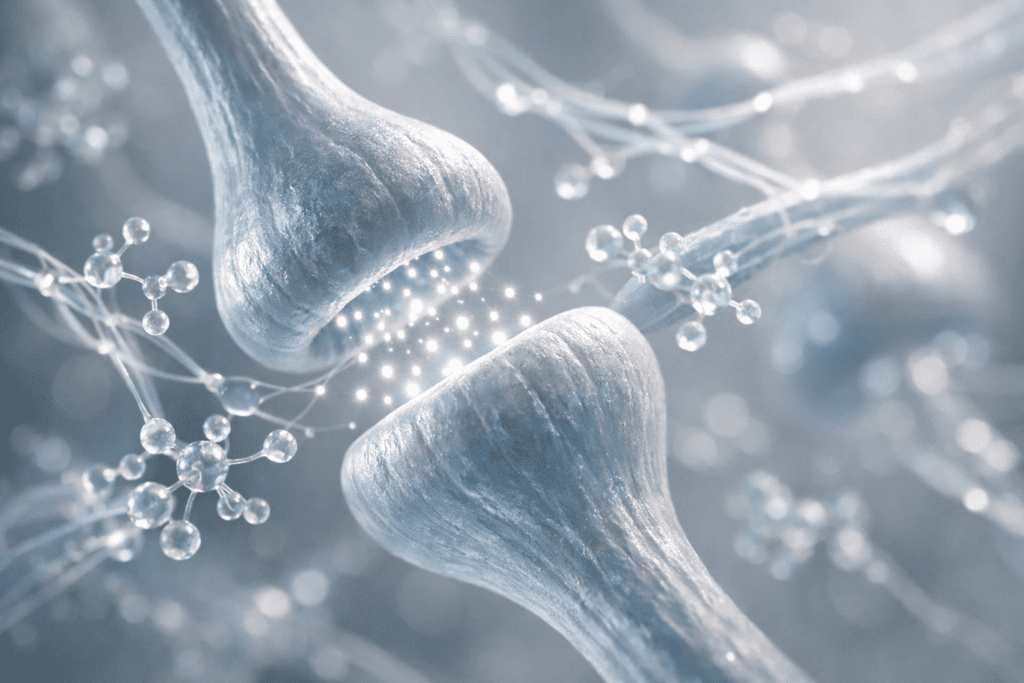 Neural synapses and brain connectivity pathways representing cognitive function and mental clarity supplements