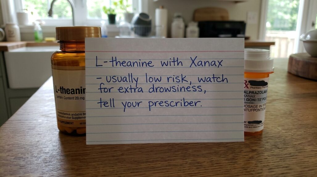 l theanine and xanax at a glance