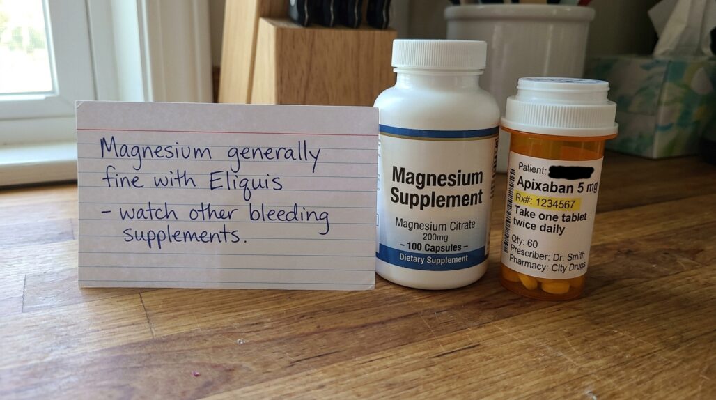 magnesium and eliquis at a glance