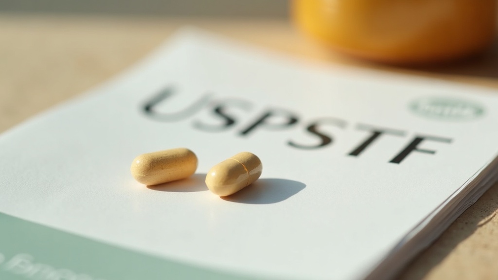 UV documentary close-up of two beige multivitamin tablets resting on a folded wh