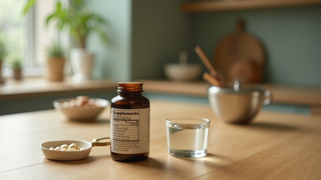 Lifestyle context shot of a wooden kitchen table with a vintage brass magnifying