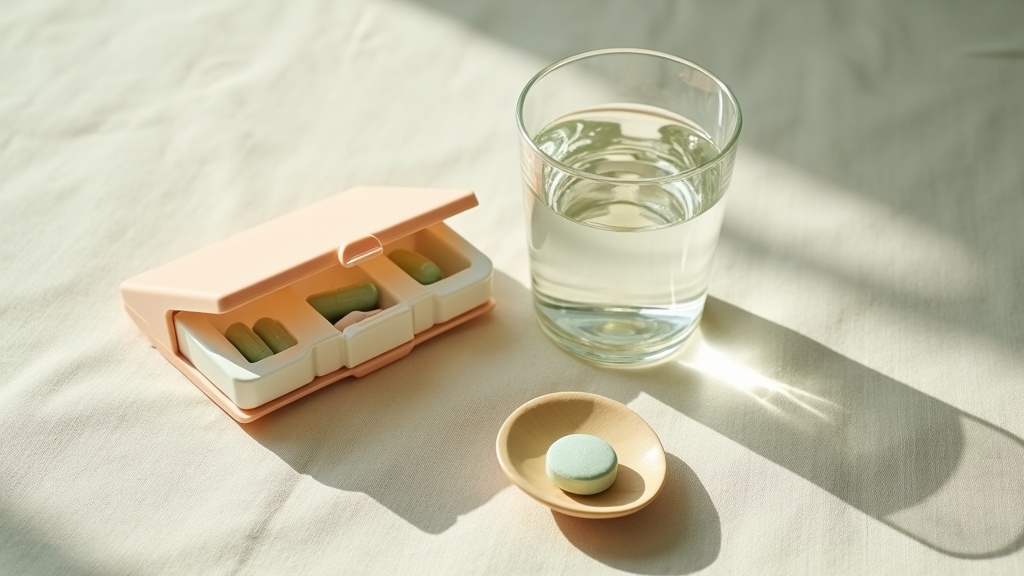 Editorial documentary still-life, top-down on a pale linen surface: an open dail