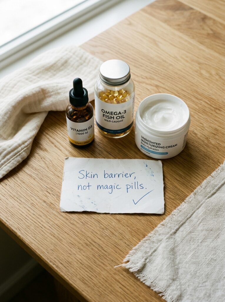 Best Supplements for Eczema: What the Skin-Barrier Evidence Supports — bottom line