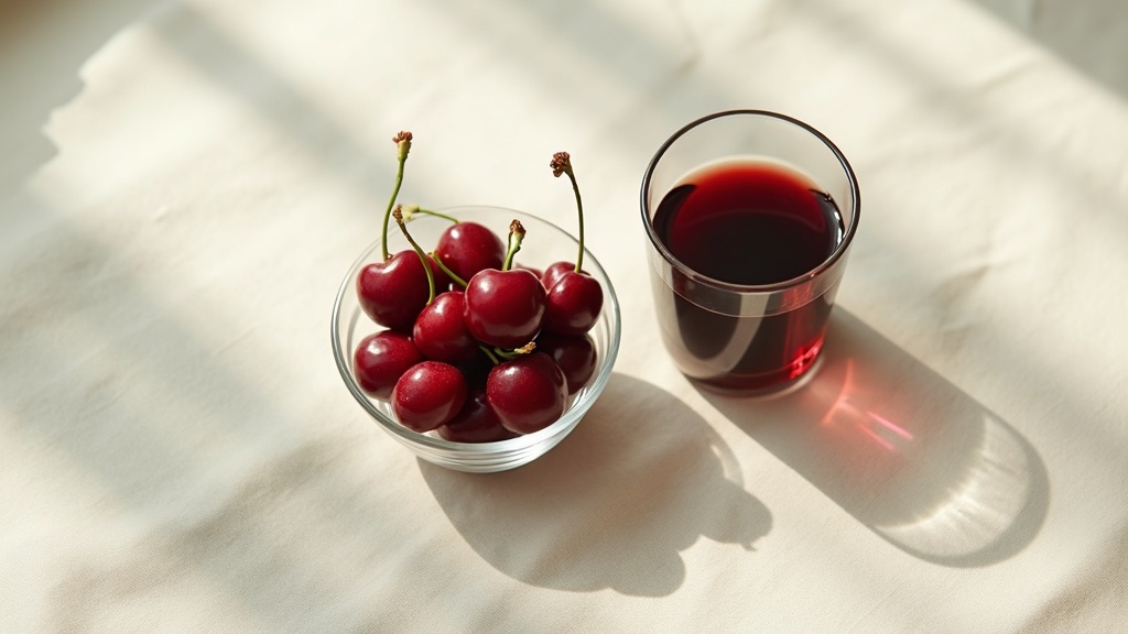 Editorial documentary still-life, top-down on a pale linen surface: a clear glas
