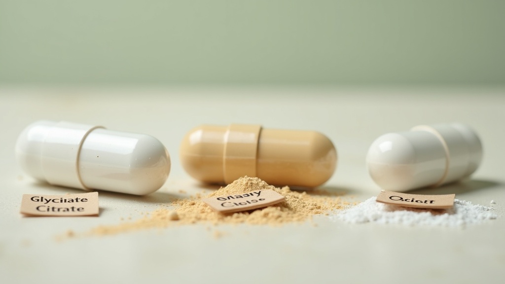 Close-up macro shot of three small open capsules side by side on a pale stone su