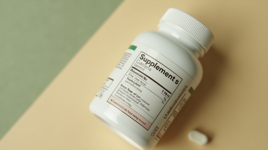 Overhead macro close-up of a single supplement facts panel detail on a clean whi
