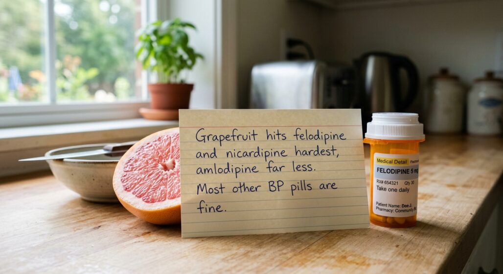 Grapefruit and Blood Pressure Medication: Amlodipine, Felodipine, and the Real Risk - bottom line