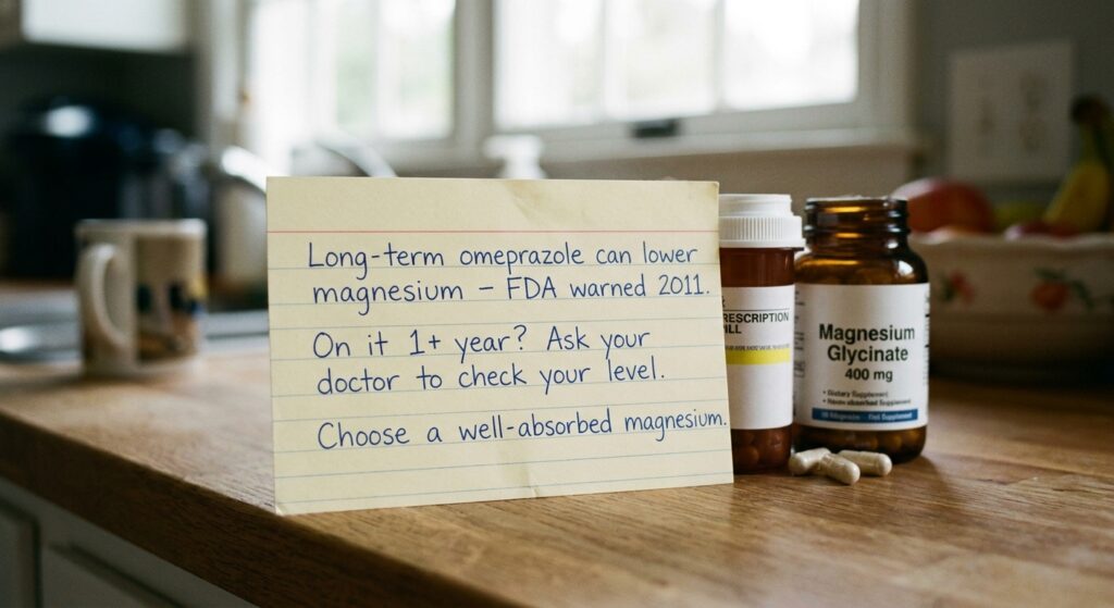 Does Omeprazole Deplete Magnesium? The PPI-Magnesium Problem (and How to Fix It) — bottom line