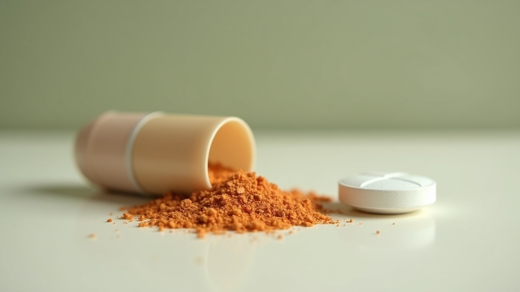 A close, documentary-style macro photo on a clean laboratory bench of red yeast