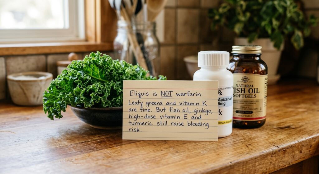 Vitamin K and Eliquis (Apixaban): Does It Matter Like It Does With Warfarin? — bottom line