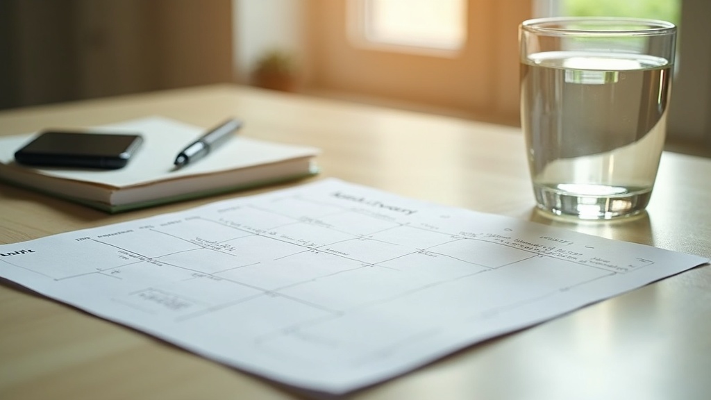 A realistic daylight photo of a weekly pill organizer open on a kitchen table be