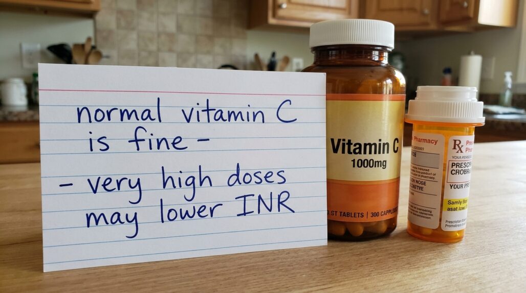 vitamin c and warfarin at a glance