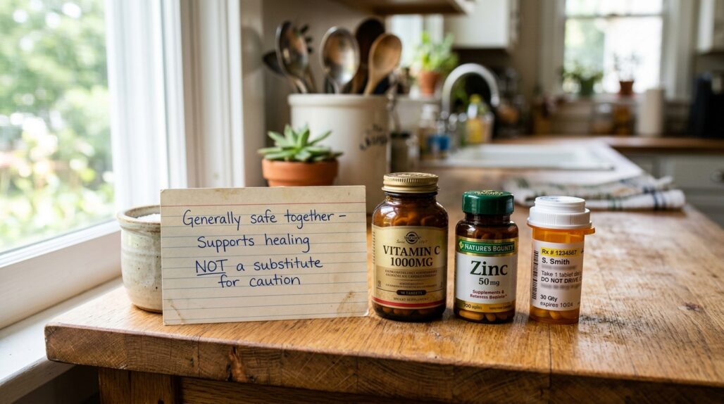 vitamin c zinc and prednisone at a glance