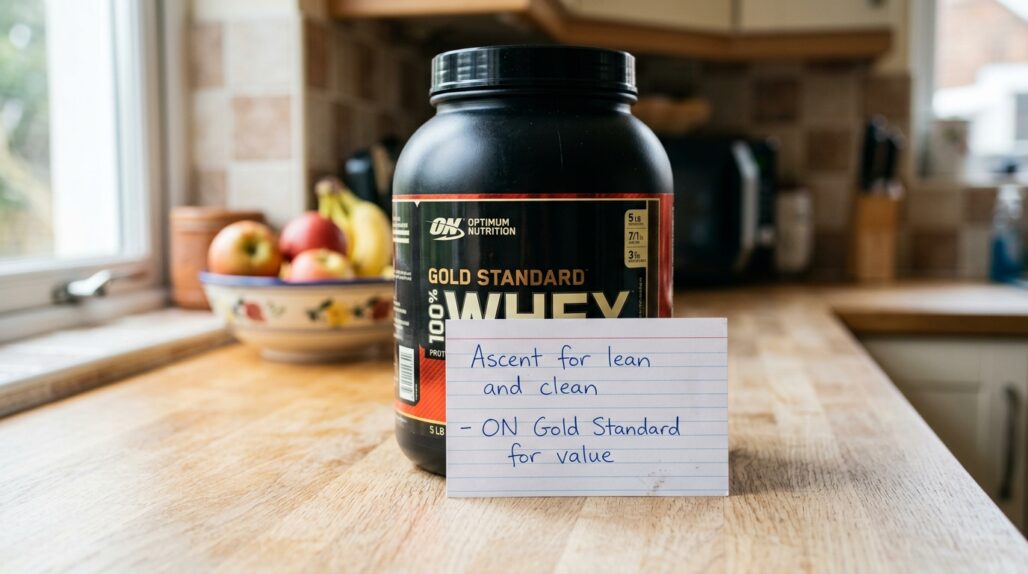 ascent whey vs optimum nutrition gold standard verdict