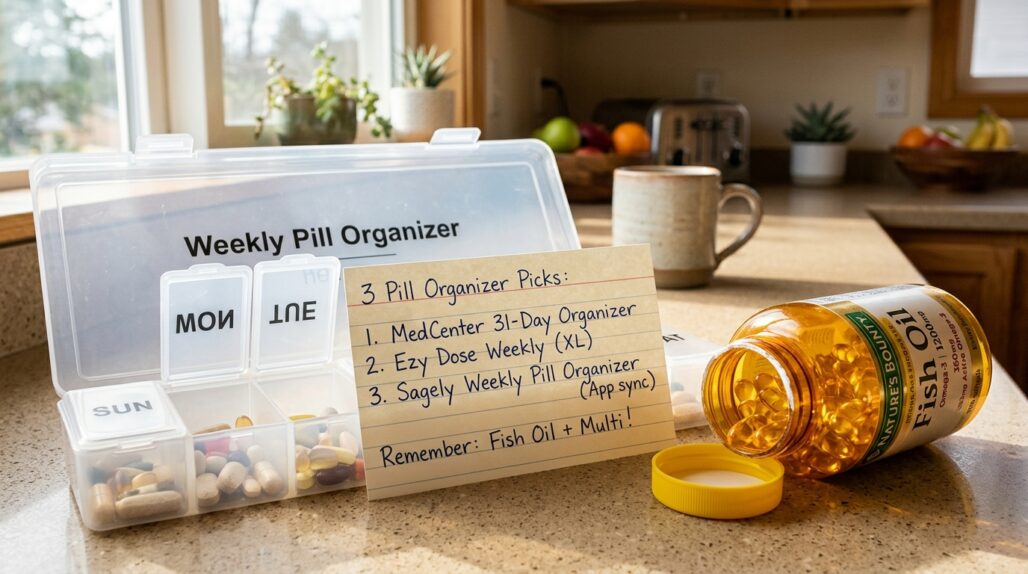best pill organizer for supplements large fish oil capsules