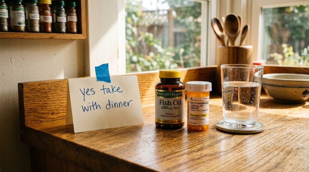 can i take fish oil with metformin