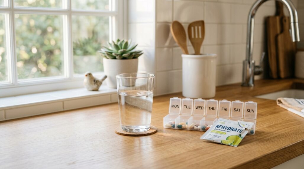 glp1 side effect supplement routine nausea constipation