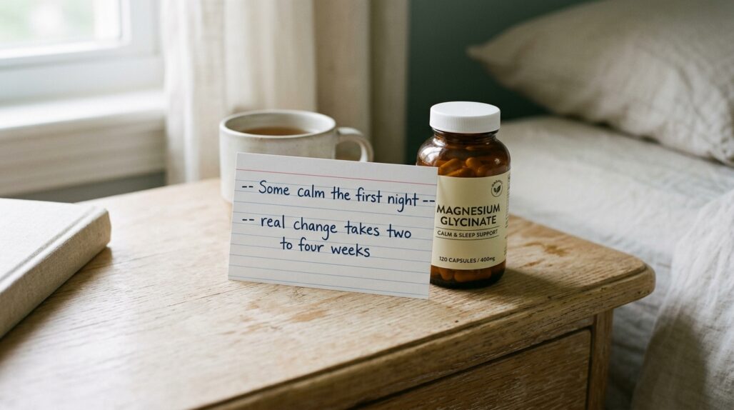 how long magnesium glycinate take to work sleep