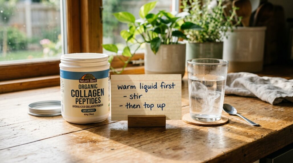 how to mix collagen powder without clumping
