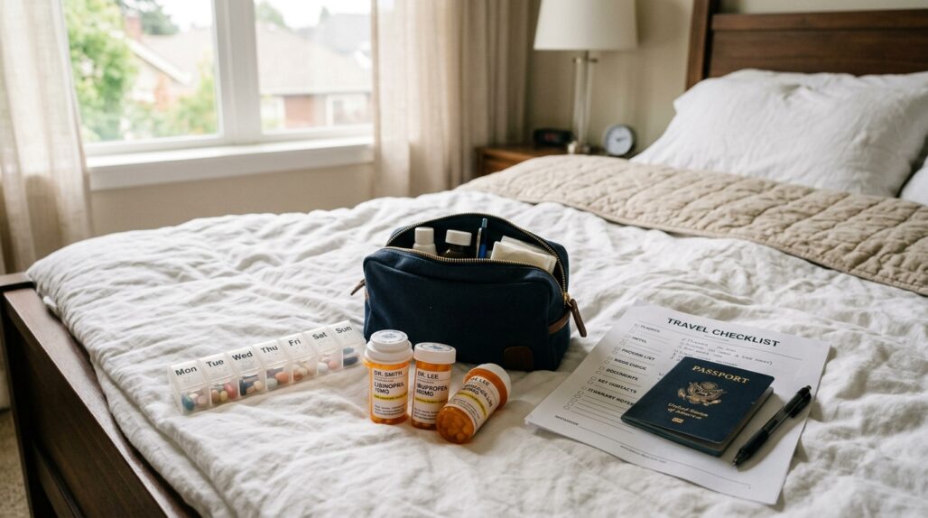 managing supplements while traveling time zones