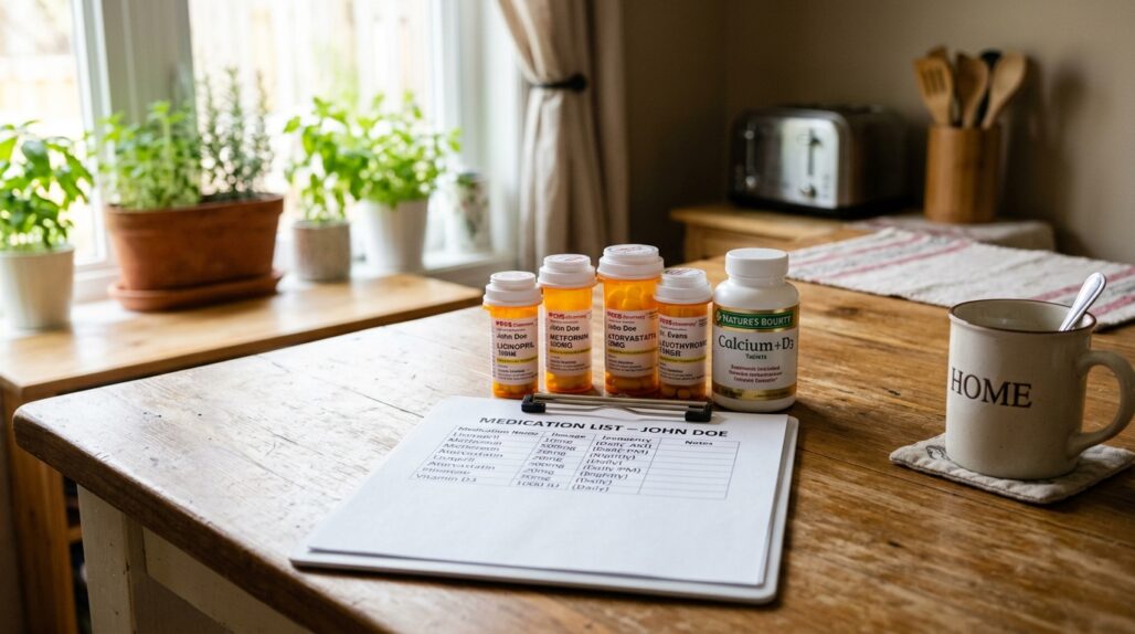 master medication list aging parent multiple doctors