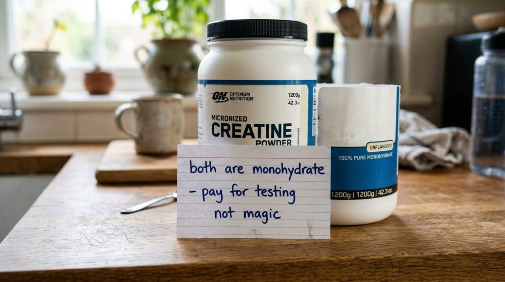 thorne creatine vs optimum nutrition creatine verdict