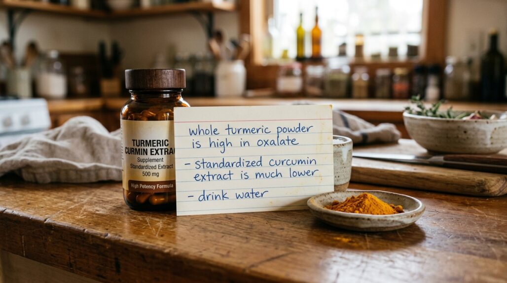 turmeric kidney stones oxalate risk
