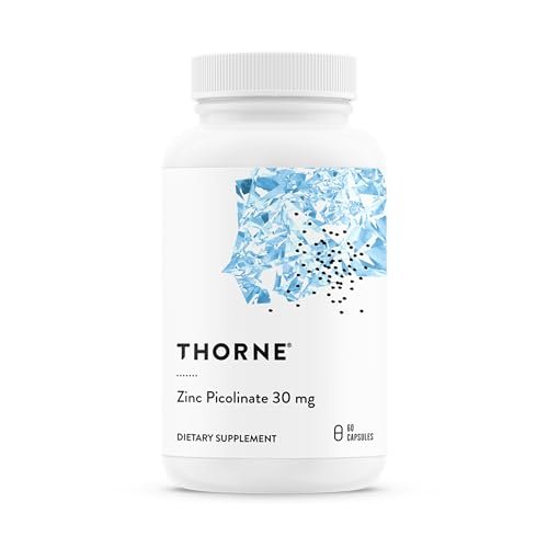 THORNE - Zinc Picolinate 30 mg - Well-Absorbed Zinc Supplement for Growth and Immune Function - Promotes Healthy Skin & Eyes* - Third-Party Certified - Gluten, Dairy & Soy-Free - 60 Capsules