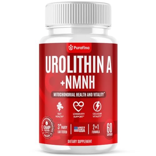 Urolithin A Supplement with NMNH for Mitochondrial Support, Cellular Energy, Healthy Aging, Muscle Health, Vitality & Cellular Wellness Urolithin A+ NMN Alt Supplement for Men & Women (60 Capsules)