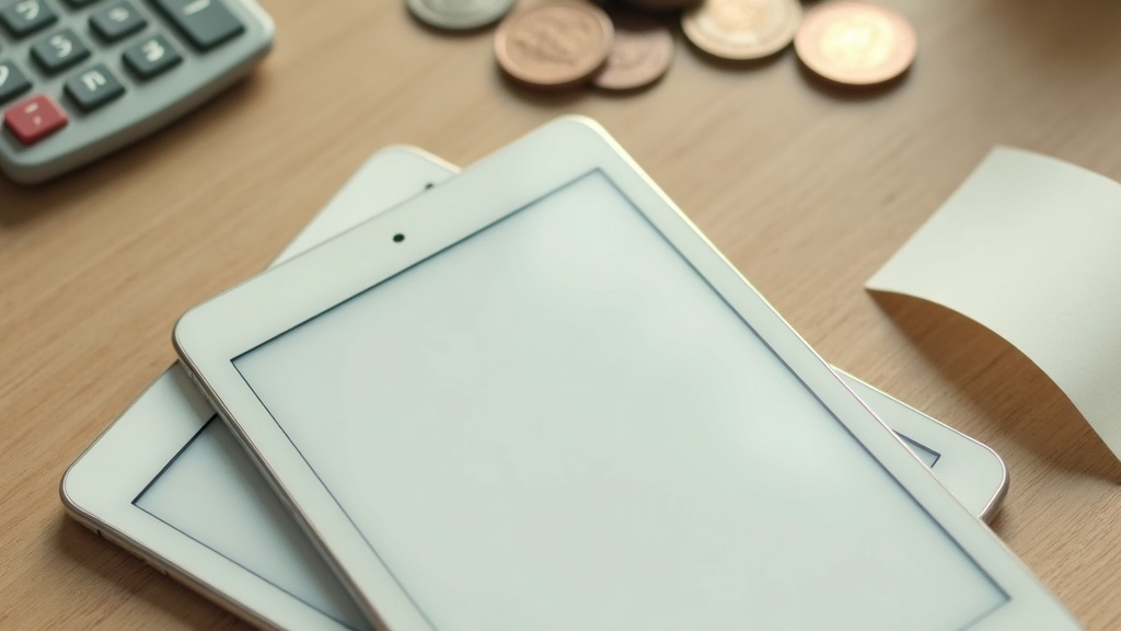 documentary still-life of four white tablets lined up beside a few coins and a b