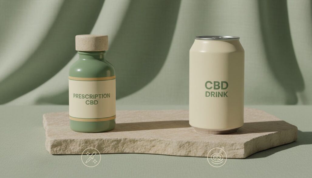 Prescription cannabidiol and a consumer CBD beverage are not interchangeable products.