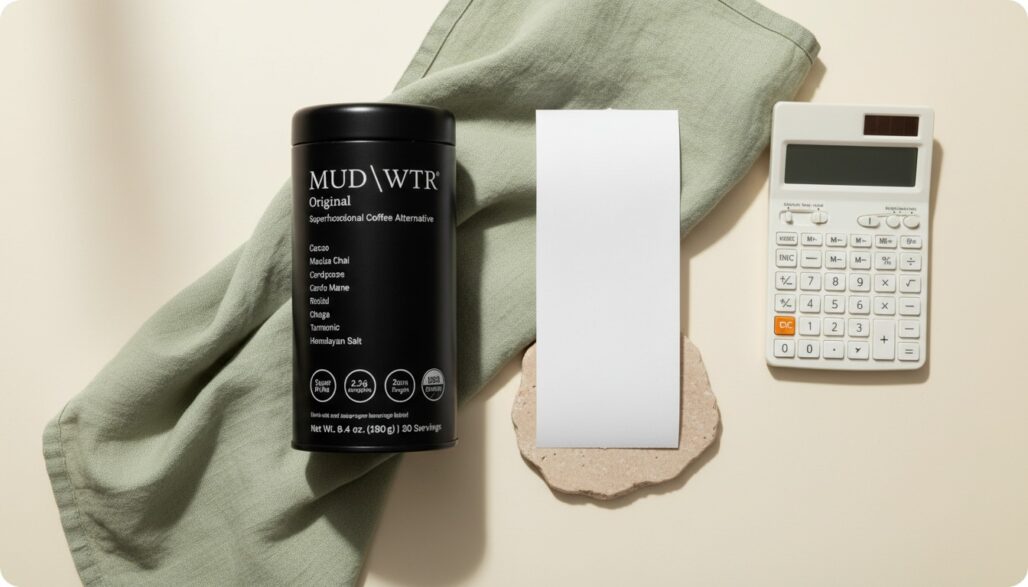 MUD/WTR Original with a calculator for comparing recurring cost.