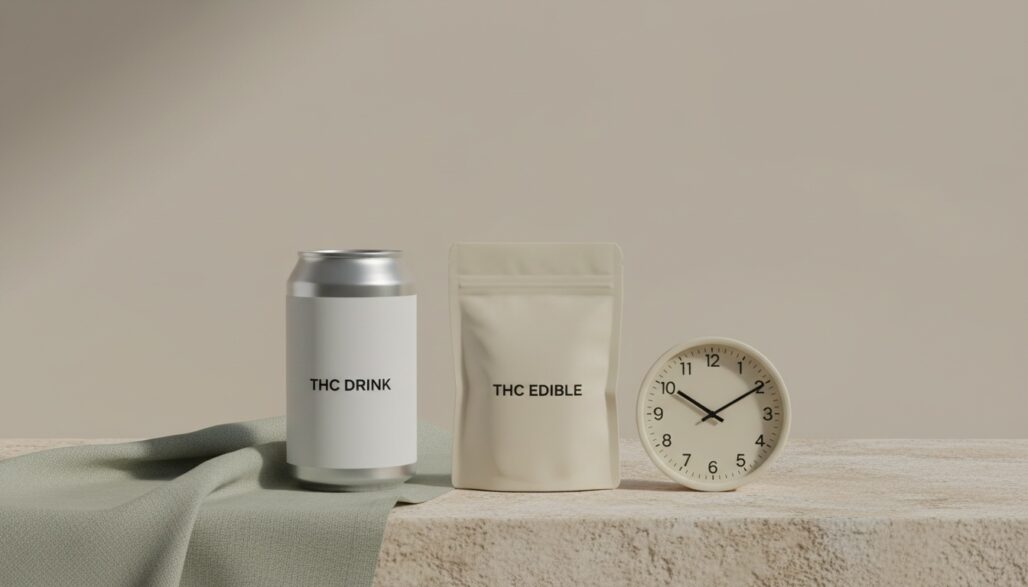 THC drinks and solid edibles both require attention to delayed effects.